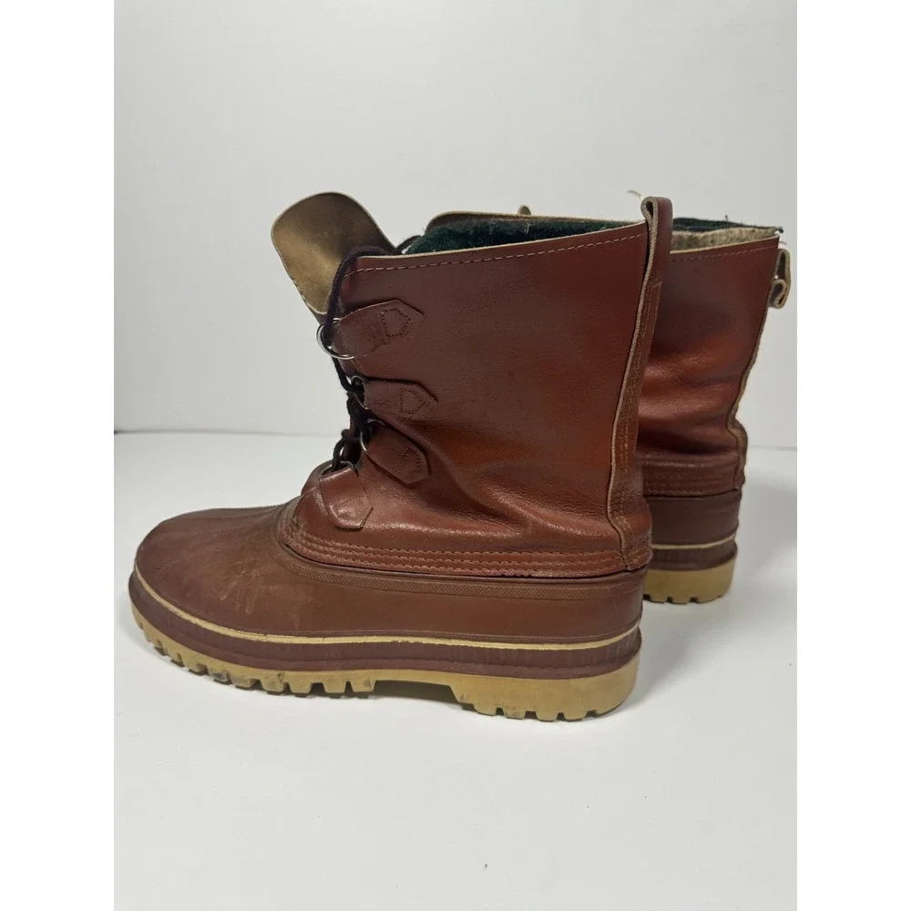 Sorel Felt Labeling Law Men's Snow Boots 11‎ Brown Mid Calf Casual Lace Up Boots